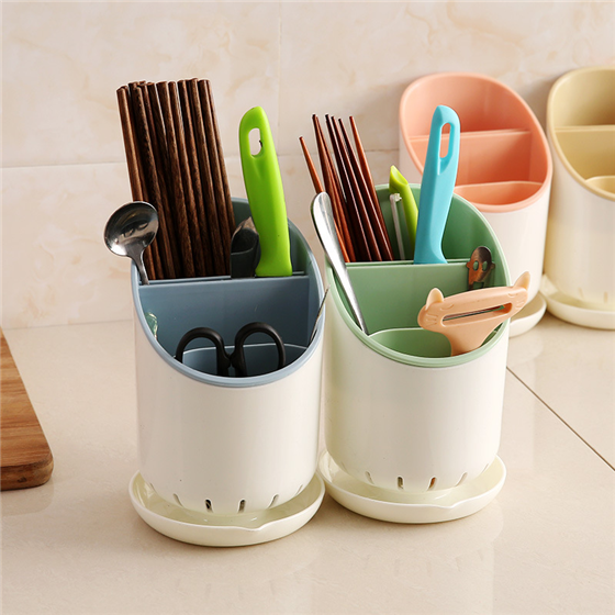 多功能厨房餐具分格收纳架筷子筒，让你的筷子们也有个舒适的“家”吧